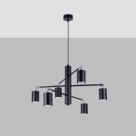 Żyrandol LEMMI 6 czarny SL.1207 SOLLUX LIGHTING