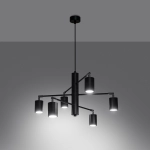 Żyrandol LEMMI 6 czarny SL.1207 SOLLUX LIGHTING