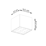 Plafon OZZY czarny LED SL.1211 SOLLUX LIGHTING