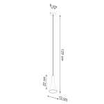 Lampa wisząca REA 1 beton SL.1223 SOLLUX LIGHTING