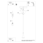 Lampa wisząca REA 1 beton SL.1223 SOLLUX LIGHTING