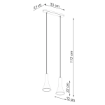 Lampa wisząca REA 2 beton SL.1224 SOLLUX LIGHTING