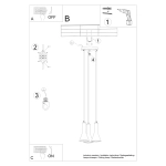 Lampa wisząca REA 3P beton SL.1226 SOLLUX LIGHTING