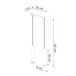 Lampa Wisząca LAGOS 2 złoty połysk SL.1241 SOLLUX LIGHTING