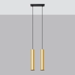 Lampa Wisząca LAGOS 2 złoty połysk SL.1241 SOLLUX LIGHTING