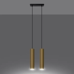 Lampa Wisząca LAGOS 2 złoty połysk SL.1241 SOLLUX LIGHTING