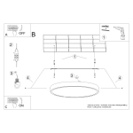 Plafon ONYX 30 biały LED 3000K SL.1243 SOLLUX LIGHTING