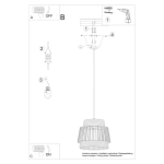 Lampa wisząca BRILO SL.1253 SOLLUX LIGHTING