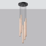 Lampa wisząca PASTELO 5P drewno SL.1270 SOLLUX LIGHTING