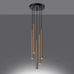 Lampa wisząca PASTELO 5P drewno SL.1270 SOLLUX LIGHTING