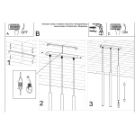Lampa wisząca PASTELO 3L beton SL.1272 SOLLUX LIGHTING