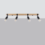 Plafon ZUCA 4 czarny SL.1298 SOLLUX LIGHTING