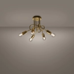 Żyrandol LOOP 5 złoty połysk SL.1438 SOLLUX LIGHTING