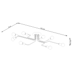 Żyrandol VECTOR 8 czarny SL.1448 SOLLUX LIGHTING
