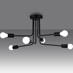 Żyrandol NORAH 6 czarny SL.1452 SOLLUX LIGHTING