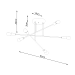 Żyrandol NORAH 6R czarny SL.1453 SOLLUX LIGHTING