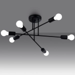 Żyrandol NORAH 6R czarny SL.1453 SOLLUX LIGHTING