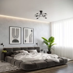 Żyrandol LEVAR 4 czarny SL.1455 SOLLUX LIGHTING