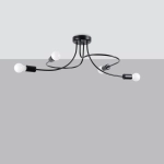 Żyrandol LEVAR 4 czarny SL.1455 SOLLUX LIGHTING