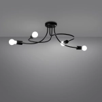 Żyrandol LEVAR 4 czarny SL.1455 SOLLUX LIGHTING