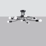 Żyrandol LEVAR 8 czarny SL.1457 SOLLUX LIGHTING
