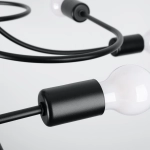 Żyrandol LEVAR 8 czarny SL.1457 SOLLUX LIGHTING