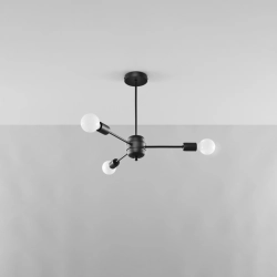Żyrandol LANGO 3 czarny SL.1021 SOLLUX LIGHTING