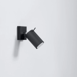 Kinkiet RING czarny z włącznikiem SL.1049 SOLLUX LIGHTING