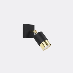 Kinkiet NERO czarny/złoty SL.1069 SOLLUX LIGHTING