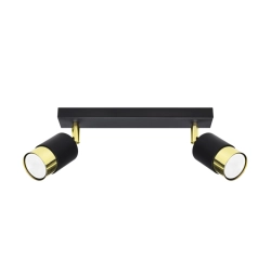 Plafon NERO 2 czarny/złoty SL.1070 SOLLUX LIGHTING