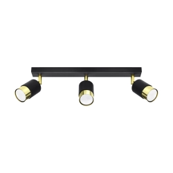Plafon NERO 3 czarny/złoty SL.1071 SOLLUX LIGHTING