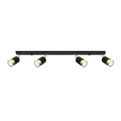 Plafon NERO 4 czarny/złoty SL.1072 SOLLUX LIGHTING