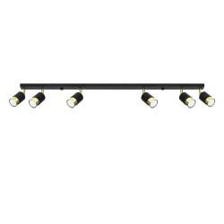 Plafon NERO 6 czarny/złoty SL.1073 SOLLUX LIGHTING