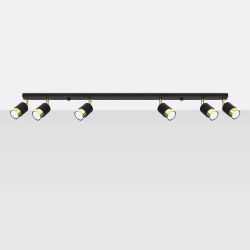Plafon NERO 6 czarny/złoty SL.1073 SOLLUX LIGHTING