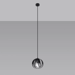 Lampa wisząca TULOS 1 czarna SL.1087 SOLLUX LIGHTING