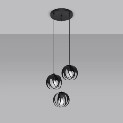 Lampa wisząca TULOS 3P czarna SL.1088 SOLLUX LIGHTING