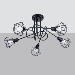 Żyrandol ARTEMIS 5S czarny SL.1110 SOLLUX LIGHTING