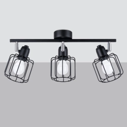 Plafon BELUCI 3 czarny SL.1116 SOLLUX LIGHTING