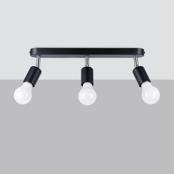 Plafon FORNES 3 czarny SL.1122 SOLLUX LIGHTING