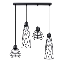 Lampa wisząca SUBA 4L czarna SL.1167 SOLLUX LIGHTING