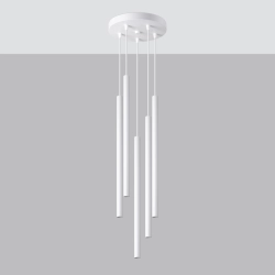 Lampa wisząca PASTELO 5P biała SL.1175 SOLLUX LIGHTING