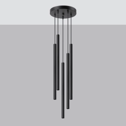 Lampa wisząca PASTELO 5P czarna SL.1176 SOLLUX LIGHTING