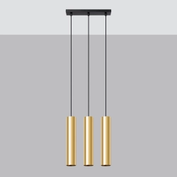 Lampa Wisząca LAGOS 3 złoty połysk SL.1201 SOLLUX LIGHTING