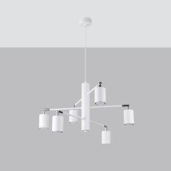 Żyrandol LEMMI 6 biały SL.1206 SOLLUX LIGHTING