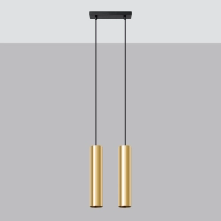 Lampa Wisząca LAGOS 2 złoty połysk SL.1241 SOLLUX LIGHTING