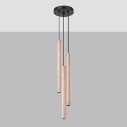 Lampa wisząca PASTELO 3P drewno SL.1268 SOLLUX LIGHTING