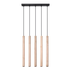 Lampa wisząca PASTELO 5L drewno SL.1269 SOLLUX LIGHTING