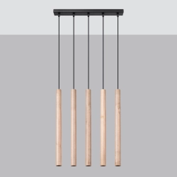 Lampa wisząca PASTELO 5L drewno SL.1269 SOLLUX LIGHTING
