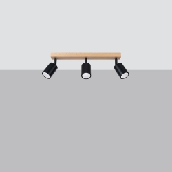 Plafon VERDO 3L czarny SL.1293 SOLLUX LIGHTING
