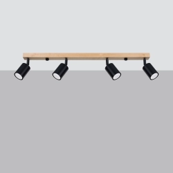 Plafon VERDO 4 czarny SL.1294 SOLLUX LIGHTING